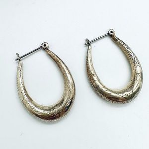 Vintage Silver Hoop Earrings